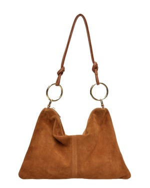 Luisa Vannini Brown Rundleer Tas