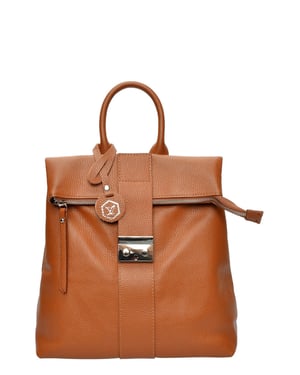 Luisa Vannini Brown Rundleer Tas