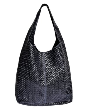 Luisa Vannini Blauw Rundleer Tas