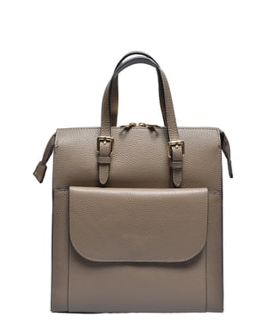 Luisa Vannini Beige Rundleer Tas