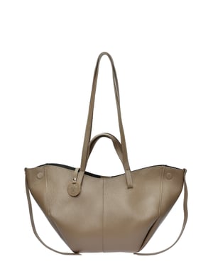 Luisa Vannini Beige Rundleer Tas