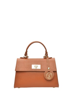 Luisa Vannini Brown Rundleer Tas