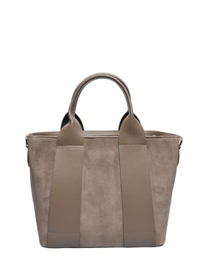 Luisa Vannini Beige Rundleer Tas