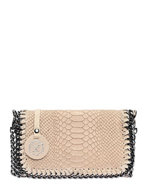 Luisa Vannini Beige Rundleer Tas