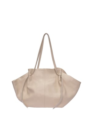 Roberta M Beige Rundleer Tas