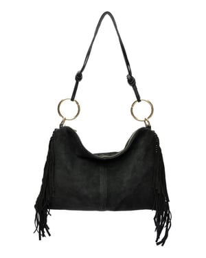 Isabella Rhea Zwart Rundleer Tas