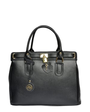 Roberta M Zwart Rundleer Tas