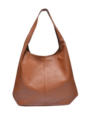 Anna Luchini Brown Rundleer Tas