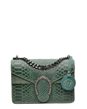 Roberta M Groen Rundleer Tas