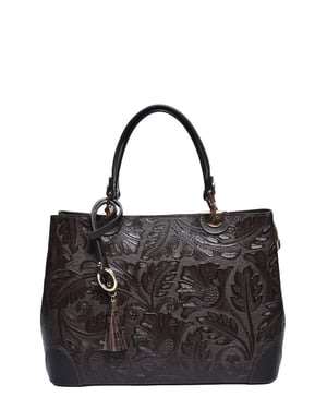 Anna Luchini Bordeauxrood Rundleer Tas