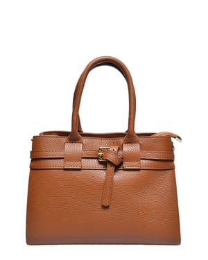 Luisa Vannini COGNAC Rundleer Tas