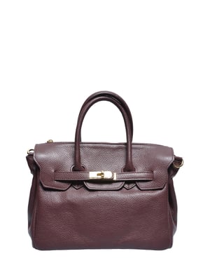 Luisa Vannini Bordeauxrood Rundleer Tas