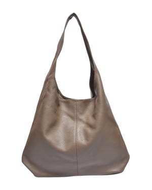 Roberta M Beige Rundleer Tas