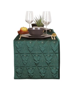 Unique Living tafelloper elisa dark green 35x180cm