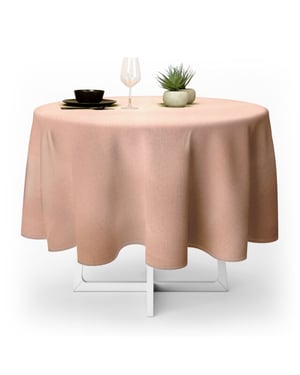 Unique Living tafelkleed levi old pink 170cm Ø