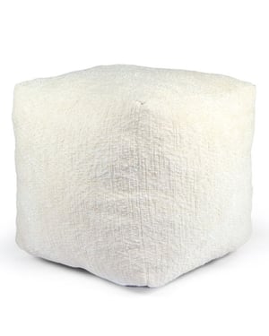 Unique Living poef amy dove white 45x45x45cm