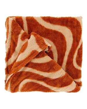 Unique Living plaid maud orange flame 150x200cm