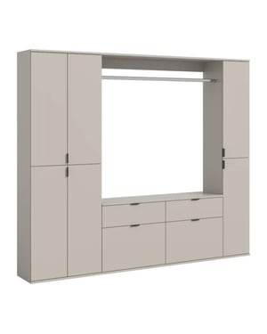Furnilux Modulaire garderobekast kasjmier ruime opbergcombinatie voor hal of slaapkamer