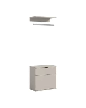 Furnilux Moderne ladekast met garderobestaaf kasjmier design op wielen