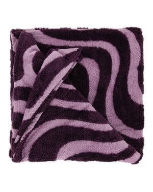 Unique Living plaid maud dark purple 150x200cm