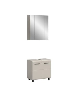 Furnilux Badcombinatie op wielen moderne opbergkast voor badkamer kasjmier design