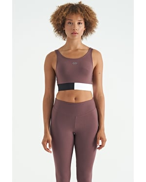 Crop Sleeveless Color-block Sports Top
