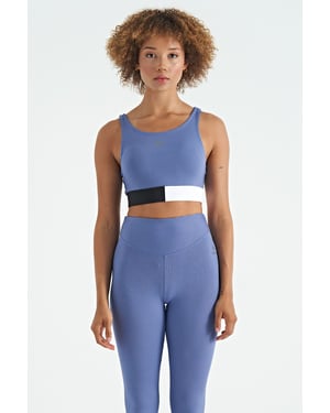 Crop Sleeveless Color-block Sports Top