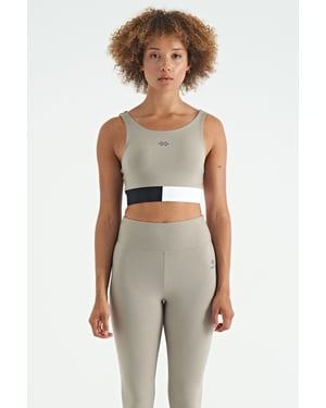 Crop Sleeveless Color-block Sports Top