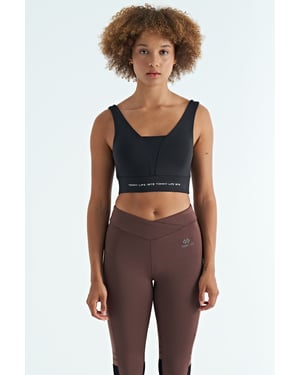 Women's Color-Blocked Sleeveless Crop Sports Top
