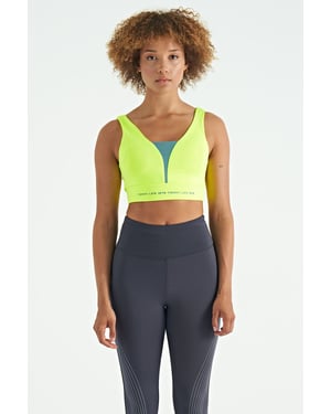Women's Color-Blocked Sleeveless Crop Sports Top