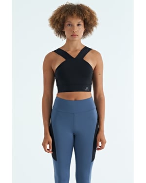 Women's Cropped Sleeveless V-neck Sports Top