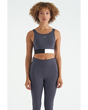 Crop Sleeveless Color-block Sports Top
