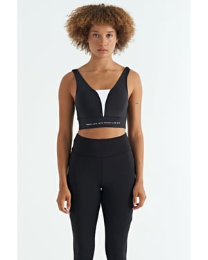 Women's Color-Blocked Sleeveless Crop Sports Top