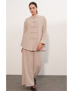 2-delige oversized blouse-broekset