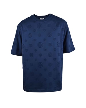 Casablanca T-shirt med monogram i oversized-modell Blå