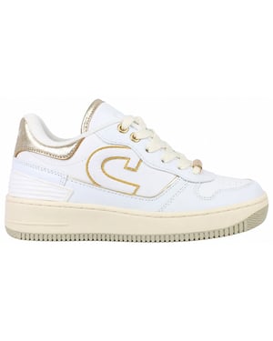 Cruyff Campo Low Kids White/Gold Trainers