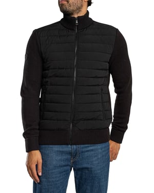 Superdry Cardigan Hybride Jas, Zwart