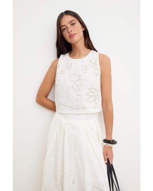 TRENDYOLMİLLA Dames Wit Effen Driekwart mouw Regular fit Blouses