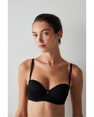 Underwired Knitted Bra With Removable Straps