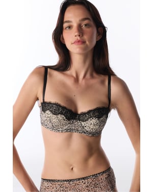 Stardoll Printed Leopard Pattern Padded Push Up Bra