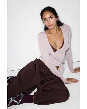 Cashmere Envelope Long Sleeve Blouse