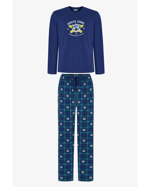 Men's Zone Pajama Set With Long Sleeves