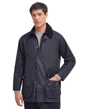 Barbour Beaufort waxjas donkerblauw