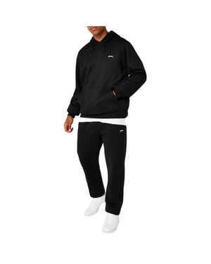Slazenger Herenbroek van fleece met open zoom (Zwart)