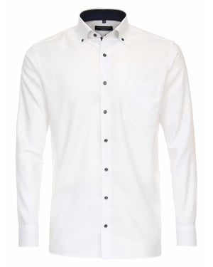 Overhemden Casa Moda Comfort Fit wit pique