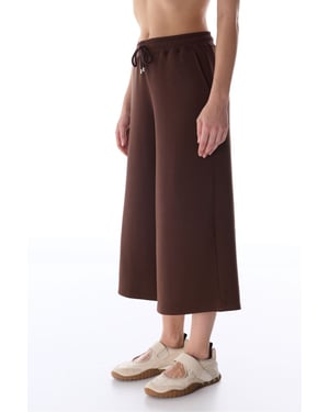Mid-waist Oversized Knit Culotte Shorts