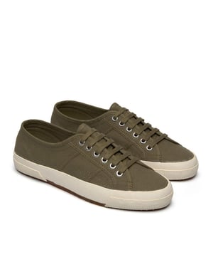 Superga Dames-sportschoenen uit 1925, gemaakt in Italië (Groen Tortora/Ivorkleurig)