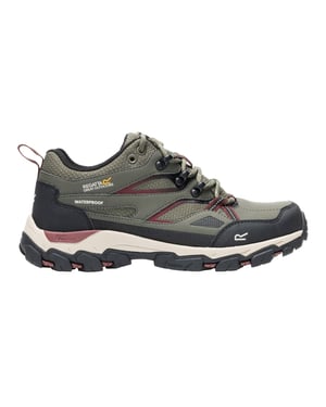 Regatta Dames/Dames Holcombe III Laag Loopschoenen (Olijfgroen/Donkerkersenrood)