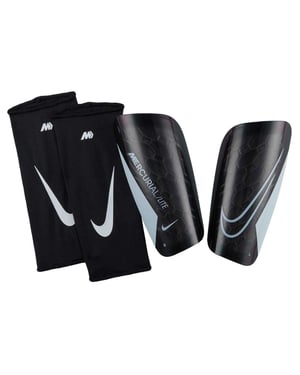 Nike Mercurial Lite-benplattor, set (Svart/vit)