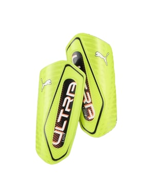 Puma Unisex-skenbensskydd för vuxna med Ultra Flex-logotyp, utan snörning (Lime/Svart)